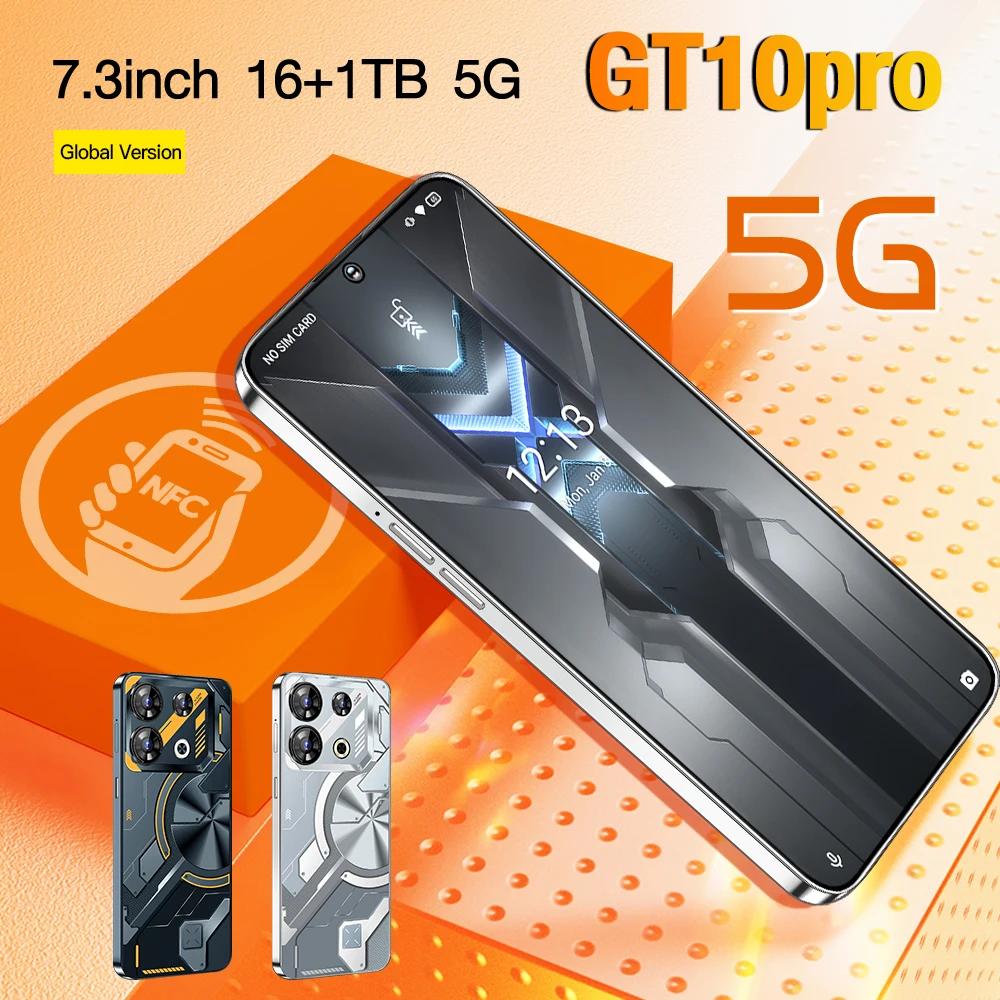 ۷ι VER GT10  5G Ʈ, ī ھ, 16GB + 1TB, 7.3 ġ Ʈ, NFC, ȵ̵ 13 ޴, 8800mAh ͸, ̽ 1D
